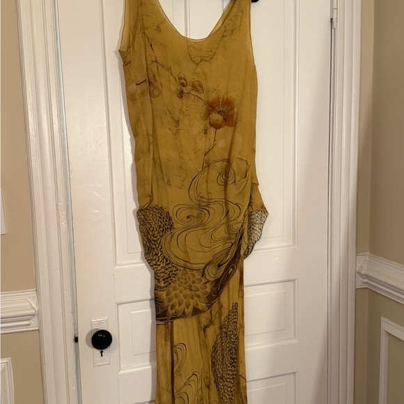 Zara Golden Floral Maxi Dress - Picture 2 of 4